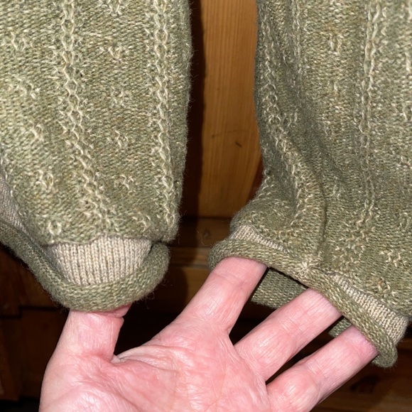 Woolrich women sweater “meadow” green full zip gently worn lambs wool/cotton M - Picture 7 of 7